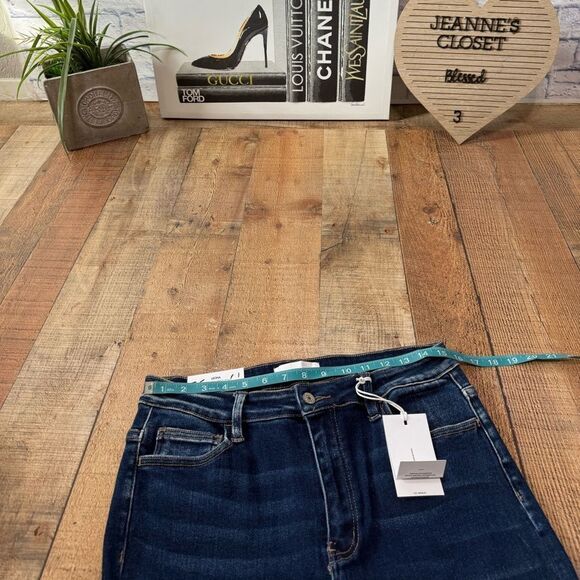 NWT Vervet Leona Super High Rise Straight Stretch Raw Hem size 31 - Picture 7 of 12